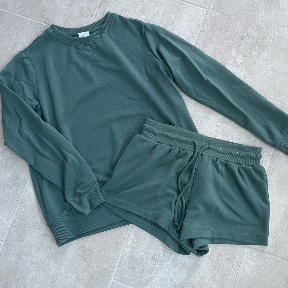 Stars Above matching sweatshirt/shirt set.